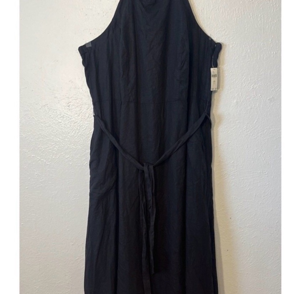 Anthropologie Black Dress with Waist Tie